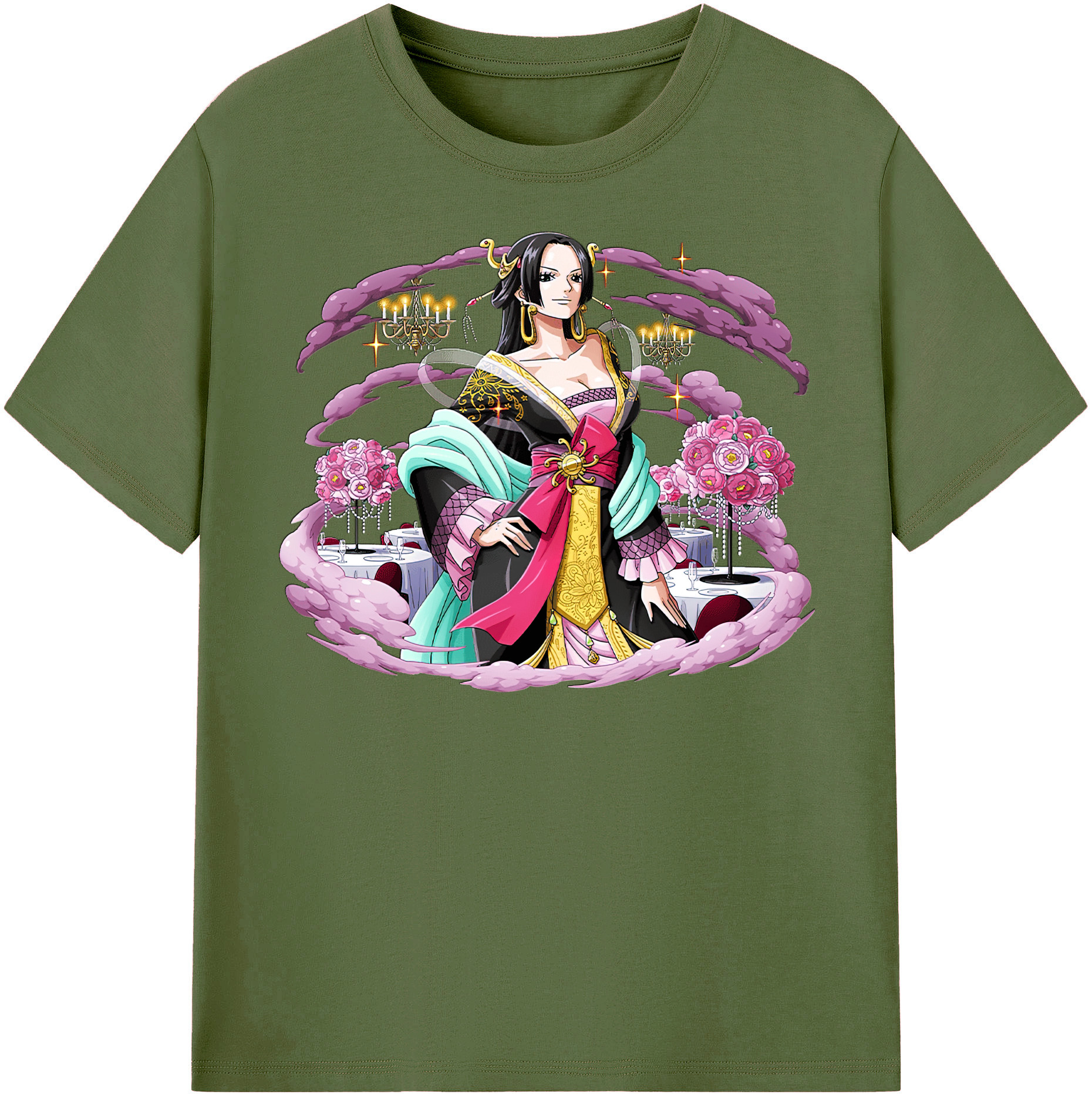 ワンピース ボア・ハンコック ONE PIECE Boa·Hancock 綿100％半袖Tシャツ（フロントプリント）